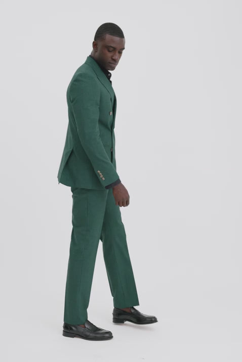 Slim Fit Green Marl Suit