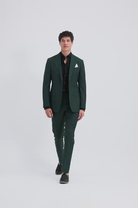 Italian Tailored Fit Emerald Suit