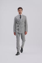 Italian Tailored Fit Grey Stripe Suit