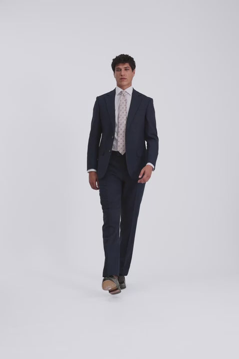 Tailored Fit Ink Herringbone Suit